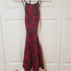 Eclipse Red and Black Party Dress